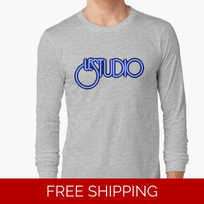 Le Studio Classic Long Sleeves Shirt White & Blue Logo